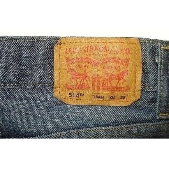 Levis 514 Slim Straight Zip Fly Jeans 16 Reg Size 28 X 28 - Picture 8 of 9